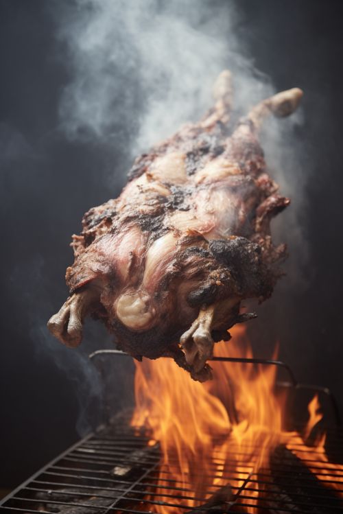 燒烤烤全羊美食攝影圖 攝影圖